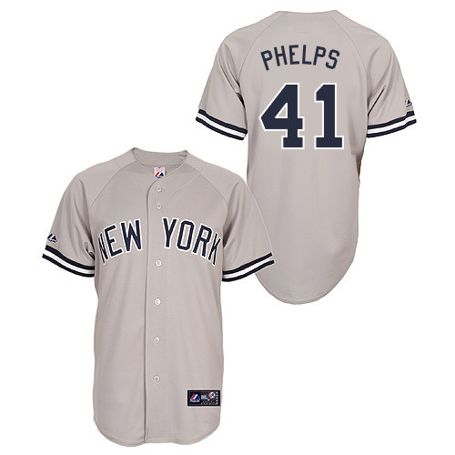 David Phelps #41 Youth Baseball Jersey-New York Yankees Authentic Road Gray MLB Jersey - Click Image to Close